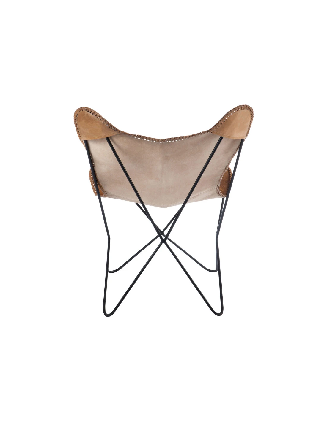 Chaise Longue En Cuir/métal Cognac 4 Chaise Longue En Cuir/métal Cognac – Image 4