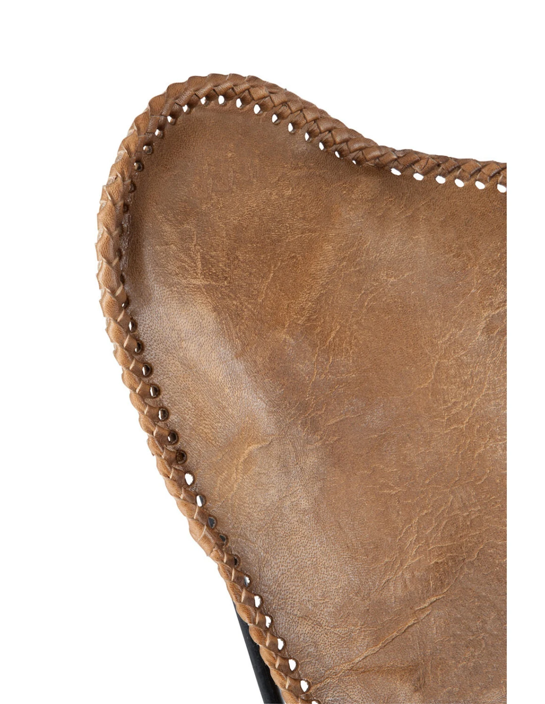 Chaise Longue En Cuir/métal Cognac 5 Chaise Longue En Cuir/métal Cognac – Image 5