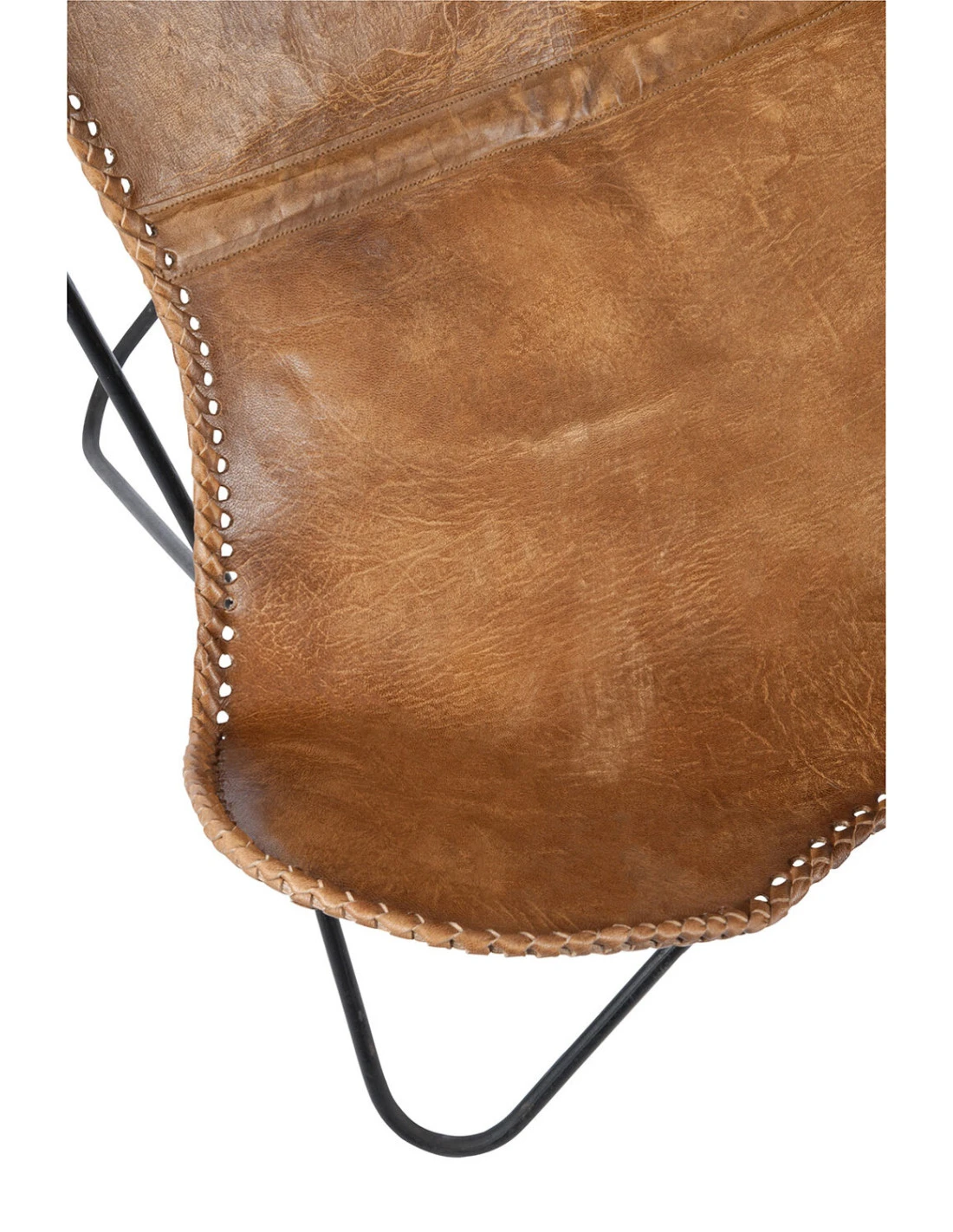 Chaise Longue En Cuir/métal Cognac 6 Chaise Longue En Cuir/métal Cognac – Image 6