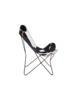 Chaise Longue En Peau De Vache/métal Blanc/noir 10 Chaise Longue En Peau De Vache/métal Blanc/noir -Magasin De Meubles De Qualité chaise longue en peau de vachemetal blancnoir 2