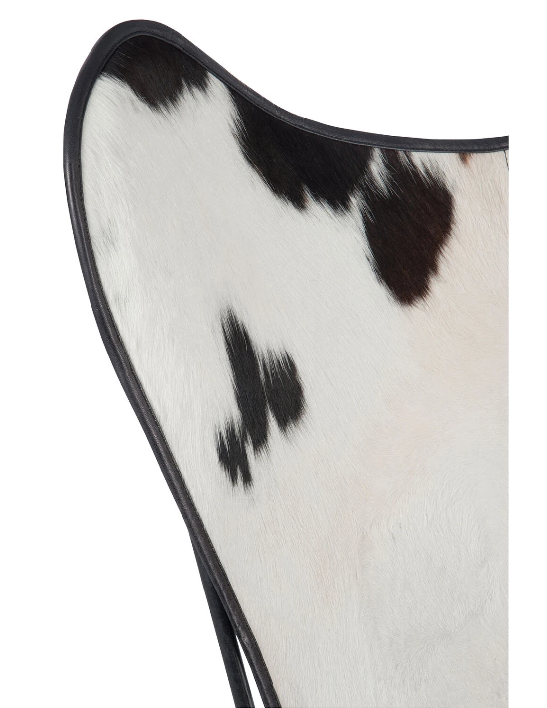 Chaise Longue En Peau De Vache/métal Blanc/noir 5 Chaise Longue En Peau De Vache/métal Blanc/noir – Image 5