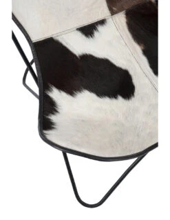 Chaise Longue En Peau De Vache/métal Blanc/noir 13 Chaise Longue En Peau De Vache/métal Blanc/noir -Magasin De Meubles De Qualité chaise longue en peau de vachemetal blancnoir 5