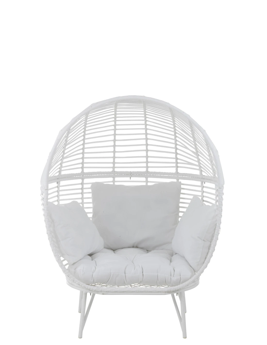 Chaise Longue Ovale En Acier Blanc 2 Chaise Longue Ovale En Acier Blanc – Image 2