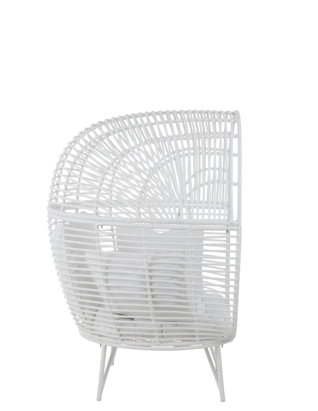 Chaise Longue Ovale En Acier Blanc 3 Chaise Longue Ovale En Acier Blanc – Image 3