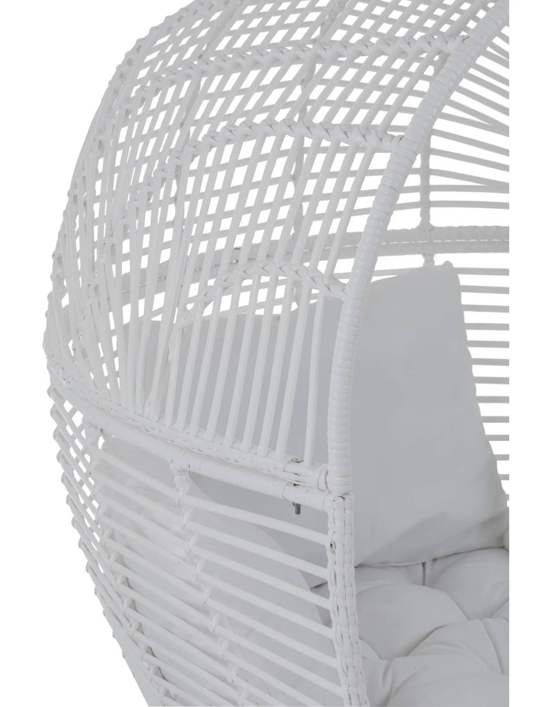 Chaise Longue Ovale En Acier Blanc 5 Chaise Longue Ovale En Acier Blanc – Image 5