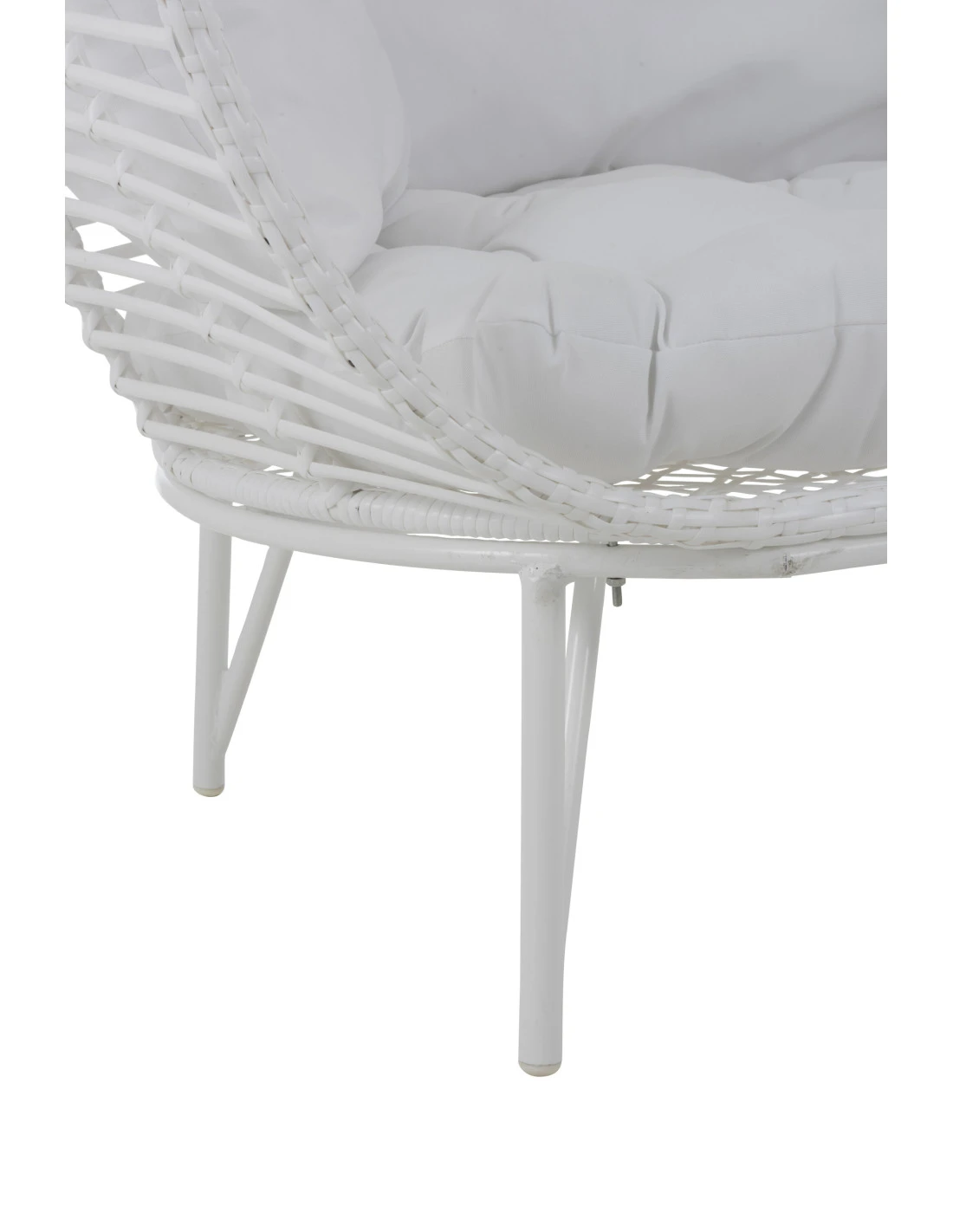 Chaise Longue Ovale En Acier Blanc 7 Chaise Longue Ovale En Acier Blanc – Image 7