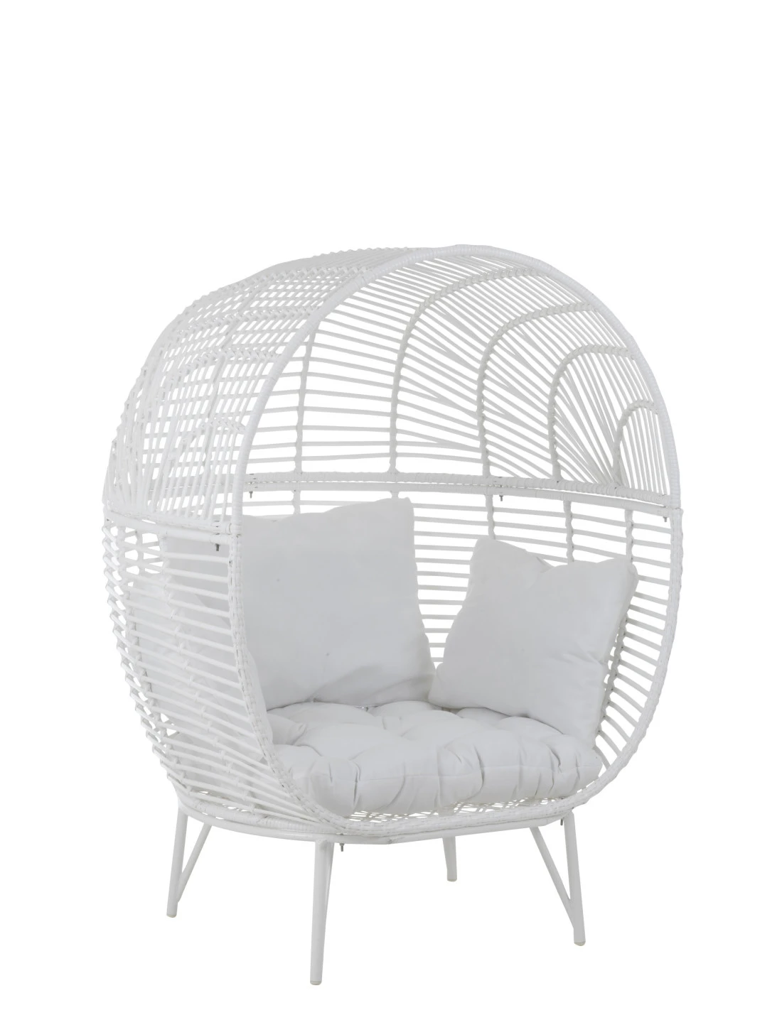 Chaise Longue Ovale En Acier Blanc 1 Chaise Longue Ovale En Acier Blanc