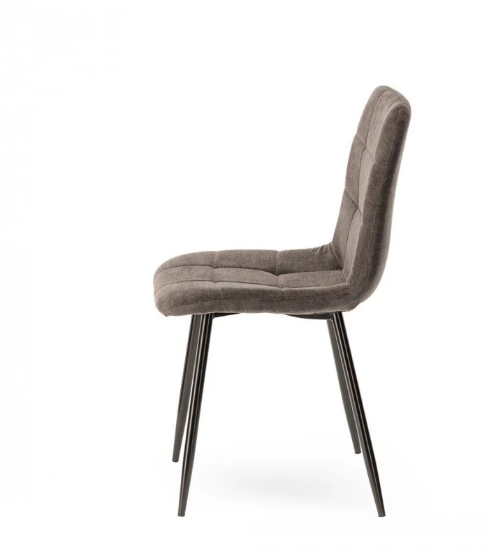 Chaise Manta Gris Ardoise Chenillé 4 Chaise Manta Gris Ardoise Chenillé – Image 4