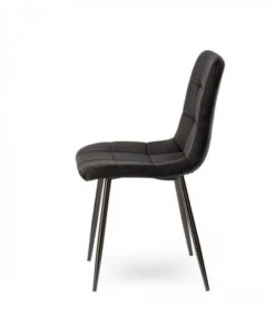 Chaise Manta Noir Velours Ras -Magasin De Meubles De Qualité chaise manta noir 3