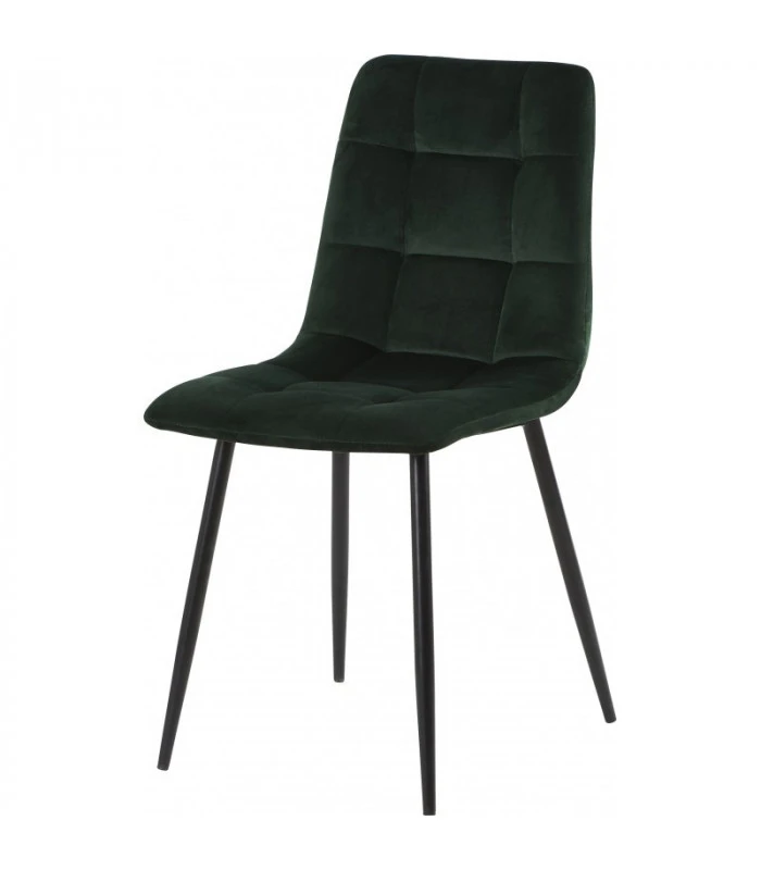 Chaise Manta Vert Empire Velours Ras 2 Chaise Manta Vert Empire Velours Ras – Image 2