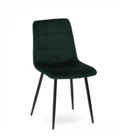 Chaise Manta Vert Empire Velours Ras