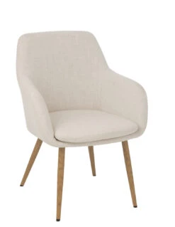 Chaise Miles En Acier/mousse Ivoire