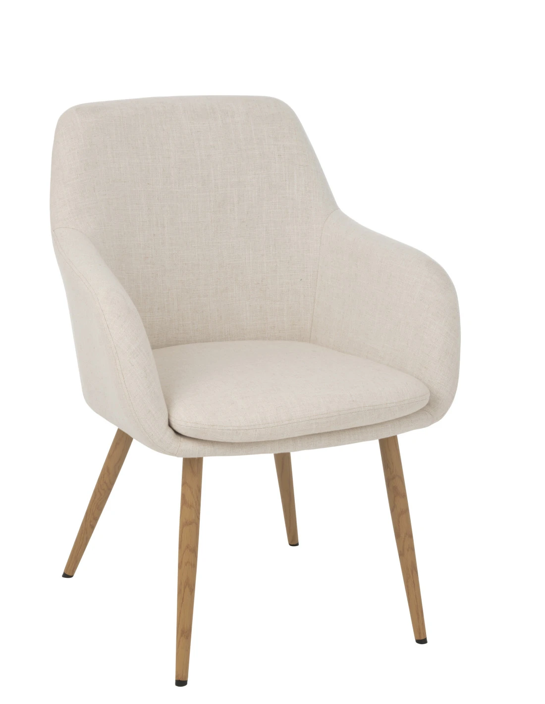 Chaise Miles En Acier/mousse Ivoire 1 Chaise Miles En Acier/mousse Ivoire