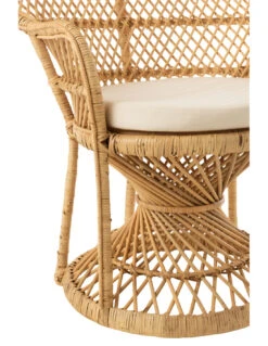 Chaise Paon Avec Coussin En Rotin Naturel -Magasin De Meubles De Qualité chaise paon avec coussin en rotin naturel 2