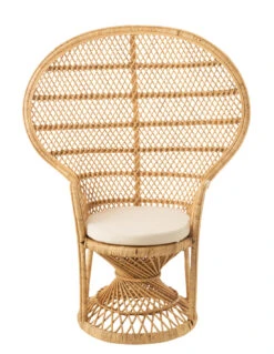 Chaise Paon Avec Coussin En Rotin Naturel -Magasin De Meubles De Qualité chaise paon avec coussin en rotin naturel 6