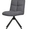 WOOOD Chaise Pivotante Vinny Bouclé Anthracite