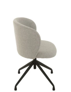 Chaise Pivotante/Relevable En Lin Gris -Magasin De Meubles De Qualité chaise pivotanterelevableinclinable en lin gris 2