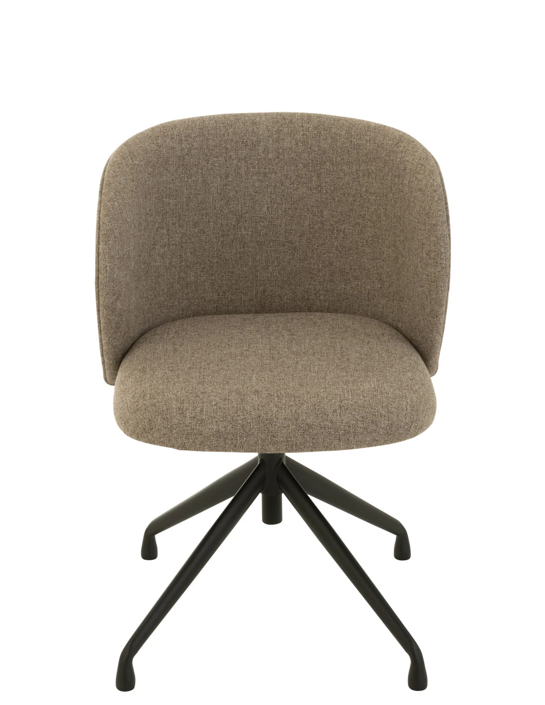 Chaise Pivotante/Relevable En Lin Marron Foncé/Beige 2 Chaise Pivotante/Relevable En Lin Marron Foncé/Beige – Image 2