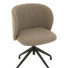 Chaise Pivotante/Relevable En Lin Marron Foncé/Beige