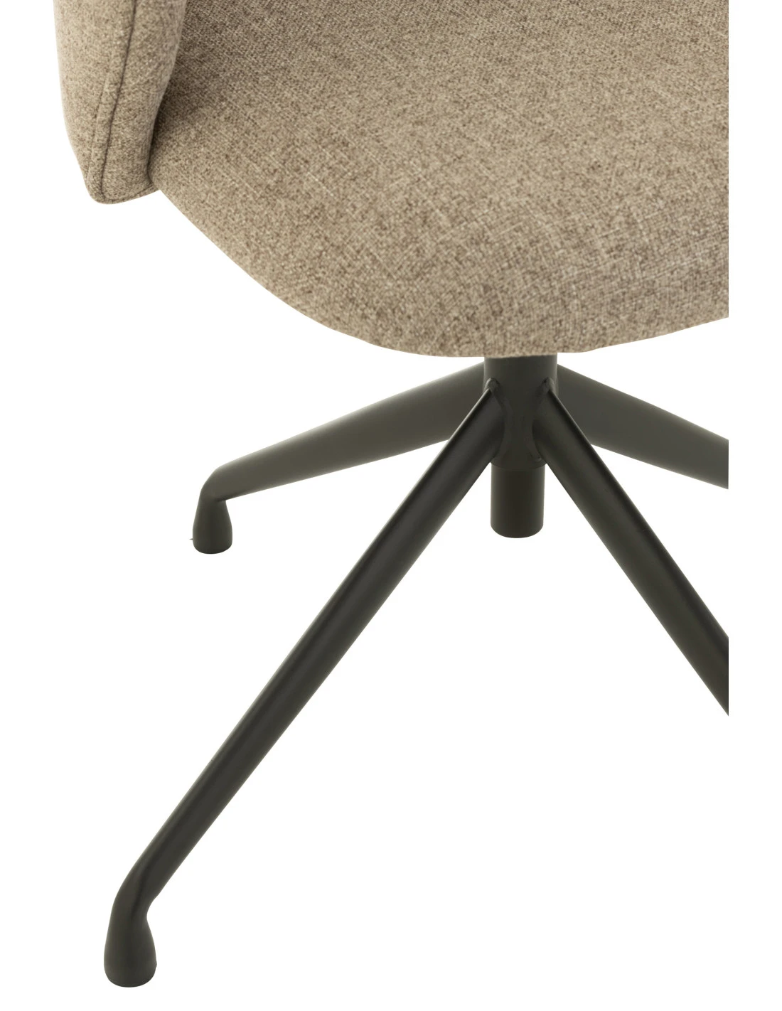 Chaise Pivotante/Relevable En Lin Marron Foncé/Beige 5 Chaise Pivotante/Relevable En Lin Marron Foncé/Beige – Image 5