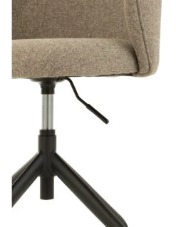 Chaise Pivotante/Relevable En Lin Marron Foncé/Beige 12 Chaise Pivotante/Relevable En Lin Marron Foncé/Beige -Magasin De Meubles De Qualité chaise pivotanterelevableinclinable en lin marron foncebeige 5