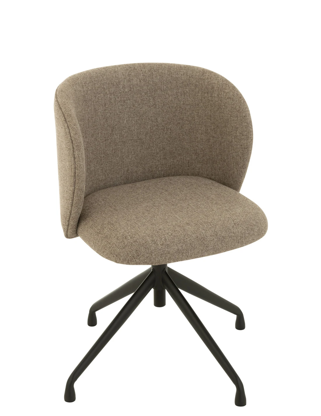 Chaise Pivotante/Relevable En Lin Marron Foncé/Beige 1 Chaise Pivotante/Relevable En Lin Marron Foncé/Beige