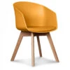 Chaise Scandinave Jaune Miel + Coussin