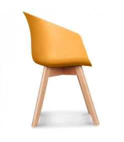 Chaise Scandinave Jaune Miel + Coussin -Magasin De Meubles De Qualité chaise scandinave jaune miel coussin 2