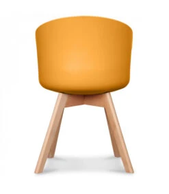 Chaise Scandinave Jaune Miel + Coussin -Magasin De Meubles De Qualité chaise scandinave jaune miel coussin 4
