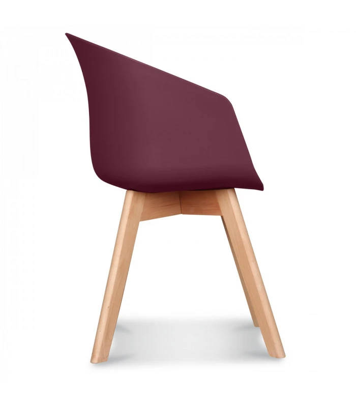 Chaise Scandinave Wine + Coussin 3 Chaise Scandinave Wine + Coussin – Image 3