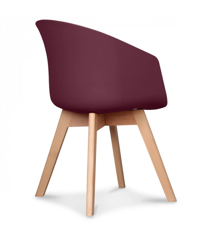 Chaise Scandinave Wine + Coussin 4 Chaise Scandinave Wine + Coussin – Image 4