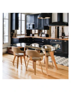 Chaise Suédoise Marron Pivotante Pied Contreplaqué Clair -Magasin De Meubles De Qualité chaise suedoise marron pivotante pied contreplaque clair 2