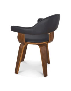 Chaise Suédoise Noire Pivotante Pied Contreplaqué Foncé -Magasin De Meubles De Qualité chaise suedoise noire pivotante pied contreplaque fonce 2