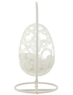 Chaise Suspendue + Coussins Bula Métal / Roseau Blanc 14 Chaise Suspendue + Coussins Bula Métal / Roseau Blanc -Magasin De Meubles De Qualité chaise suspendue coussins bula metal roseau blanc 3