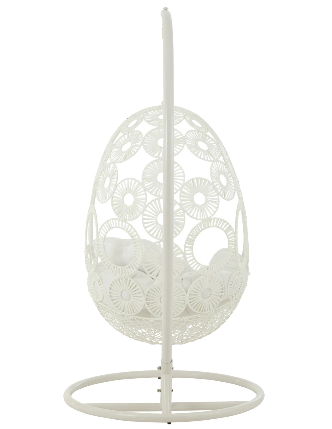 Chaise Suspendue + Coussins Bula Métal / Roseau Blanc 4 Chaise Suspendue + Coussins Bula Métal / Roseau Blanc – Image 4