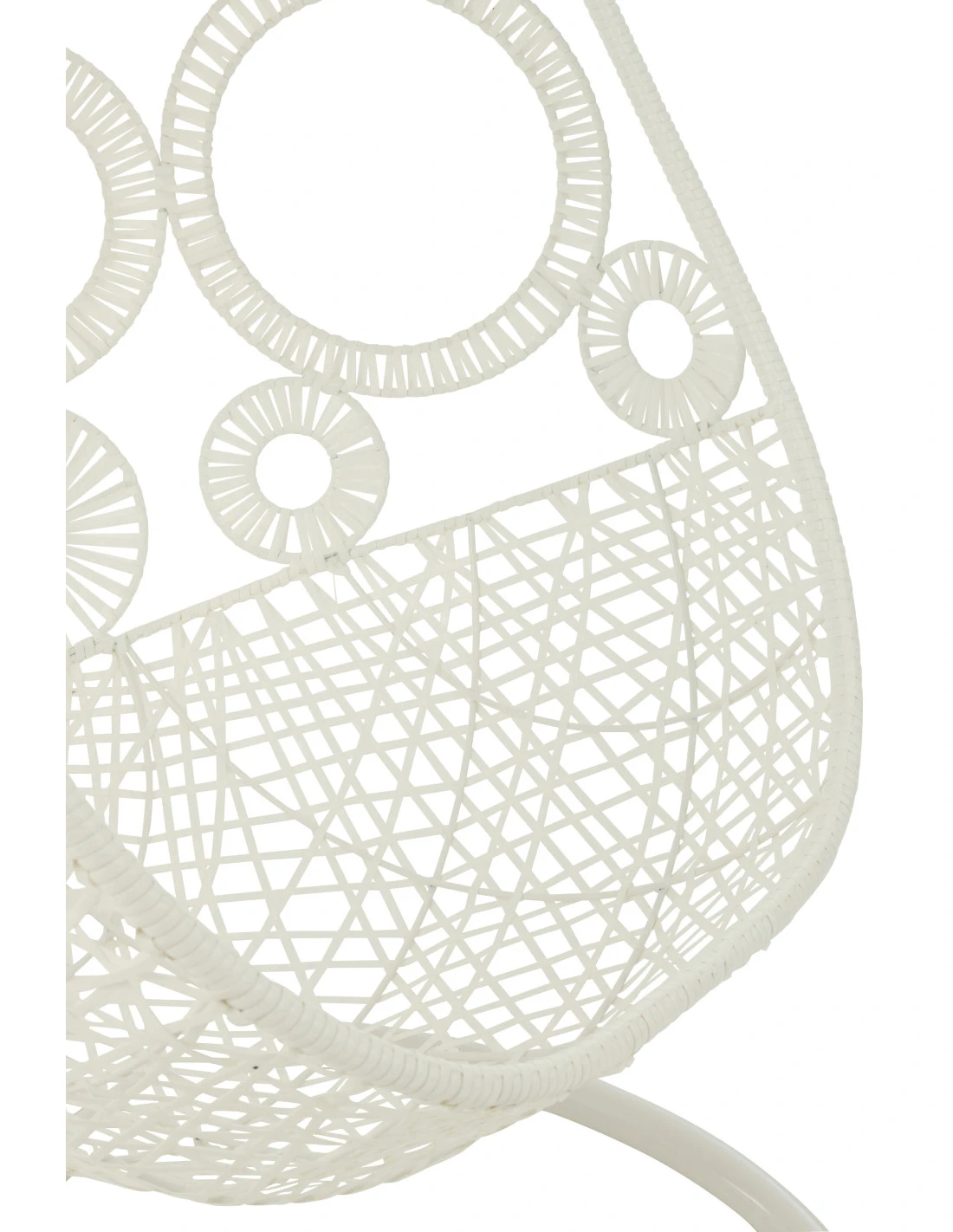 Chaise Suspendue + Coussins Bula Métal / Roseau Blanc 6 Chaise Suspendue + Coussins Bula Métal / Roseau Blanc – Image 6