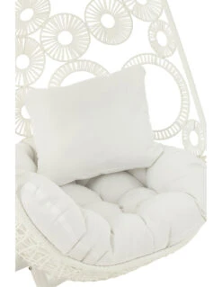 Chaise Suspendue + Coussins Bula Métal / Roseau Blanc 18 Chaise Suspendue + Coussins Bula Métal / Roseau Blanc -Magasin De Meubles De Qualité chaise suspendue coussins bula metal roseau blanc 7