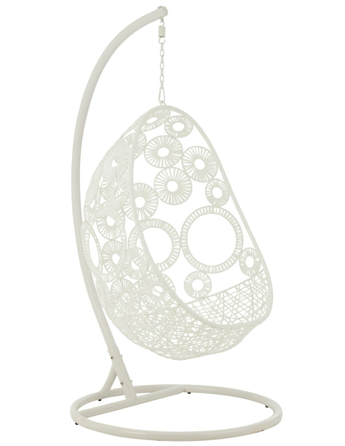 Chaise Suspendue + Coussins Bula Métal / Roseau Blanc 9 Chaise Suspendue + Coussins Bula Métal / Roseau Blanc – Image 9