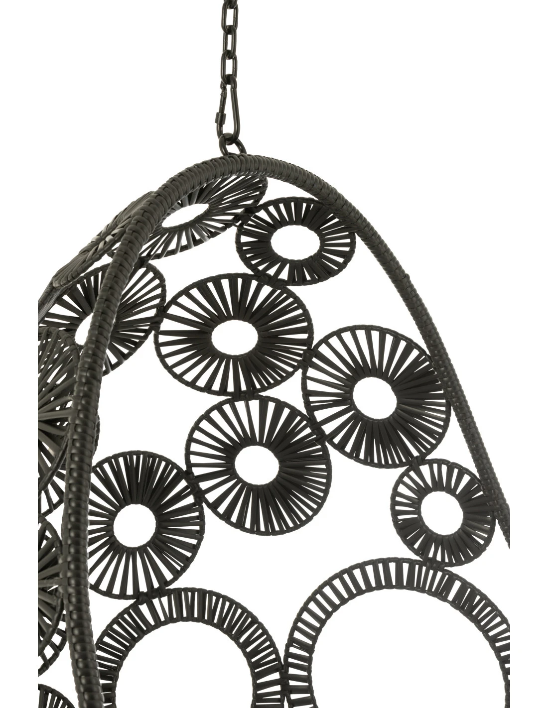 Chaise Suspendue + Coussins Bula Métal / Roseau Noir 6 Chaise Suspendue + Coussins Bula Métal / Roseau Noir – Image 6