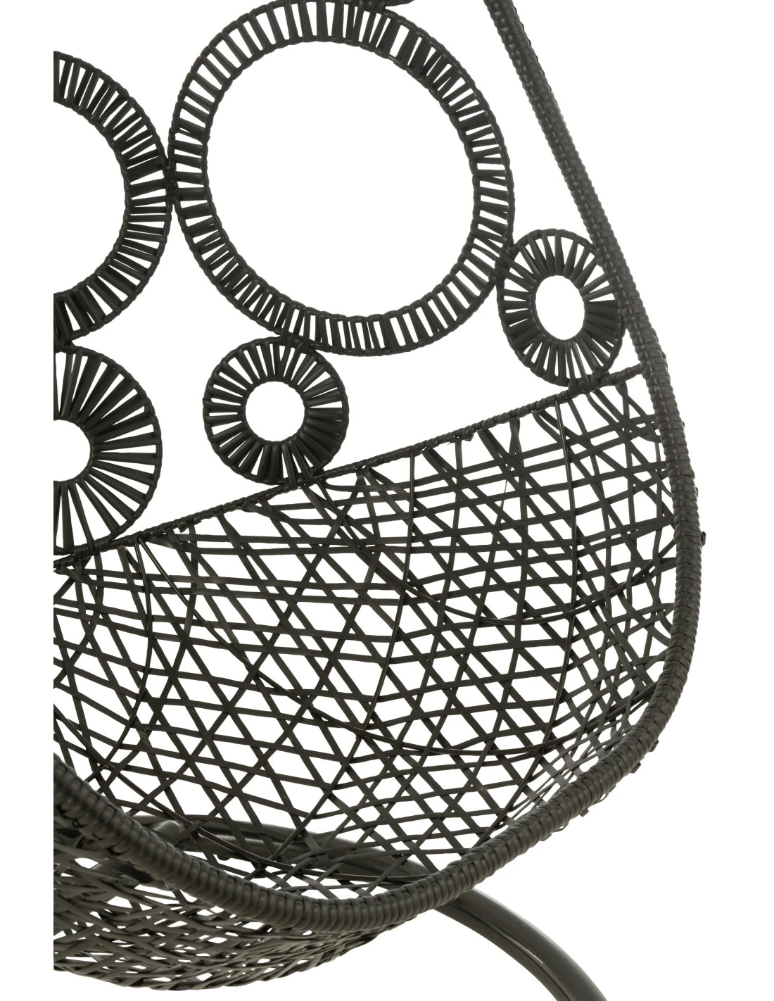 Chaise Suspendue + Coussins Bula Métal / Roseau Noir 7 Chaise Suspendue + Coussins Bula Métal / Roseau Noir – Image 7