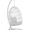Chaise Suspendue Ovale En Acier Blanc