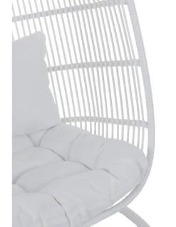 Chaise Suspendue Ovale En Acier Blanc -Magasin De Meubles De Qualité chaise suspendue ovale en acier blanc 5
