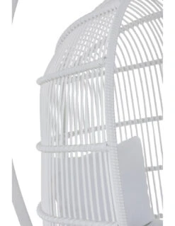 Chaise Suspendue Ovale En Acier Blanc -Magasin De Meubles De Qualité chaise suspendue ovale en acier blanc 6