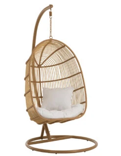 Chaise Suspendue Ovale En Acier Naturel