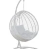 Chaise Suspendue Ronde En Acier Blanc