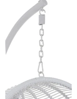 Chaise Suspendue Ronde En Acier Blanc -Magasin De Meubles De Qualité chaise suspendue ronde en acier blanc 4