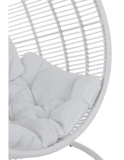 Chaise Suspendue Ronde En Acier Blanc -Magasin De Meubles De Qualité chaise suspendue ronde en acier blanc 5