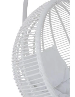 Chaise Suspendue Ronde En Acier Blanc -Magasin De Meubles De Qualité chaise suspendue ronde en acier blanc 6