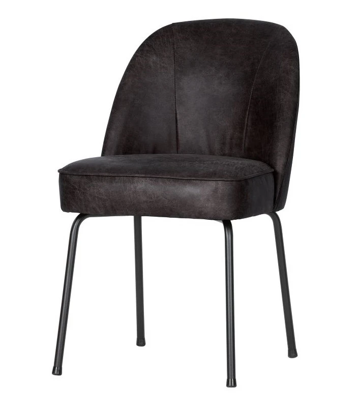 Chaise Vogue Cuir Recyclé Noir 1 Chaise Vogue Cuir Recyclé Noir