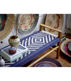 Bloomingville Charpoy Bleu&Blanc 116/47cm Creative Collection -Magasin De Meubles De Qualité charpoy bleublanc 11647cm creative collection 4